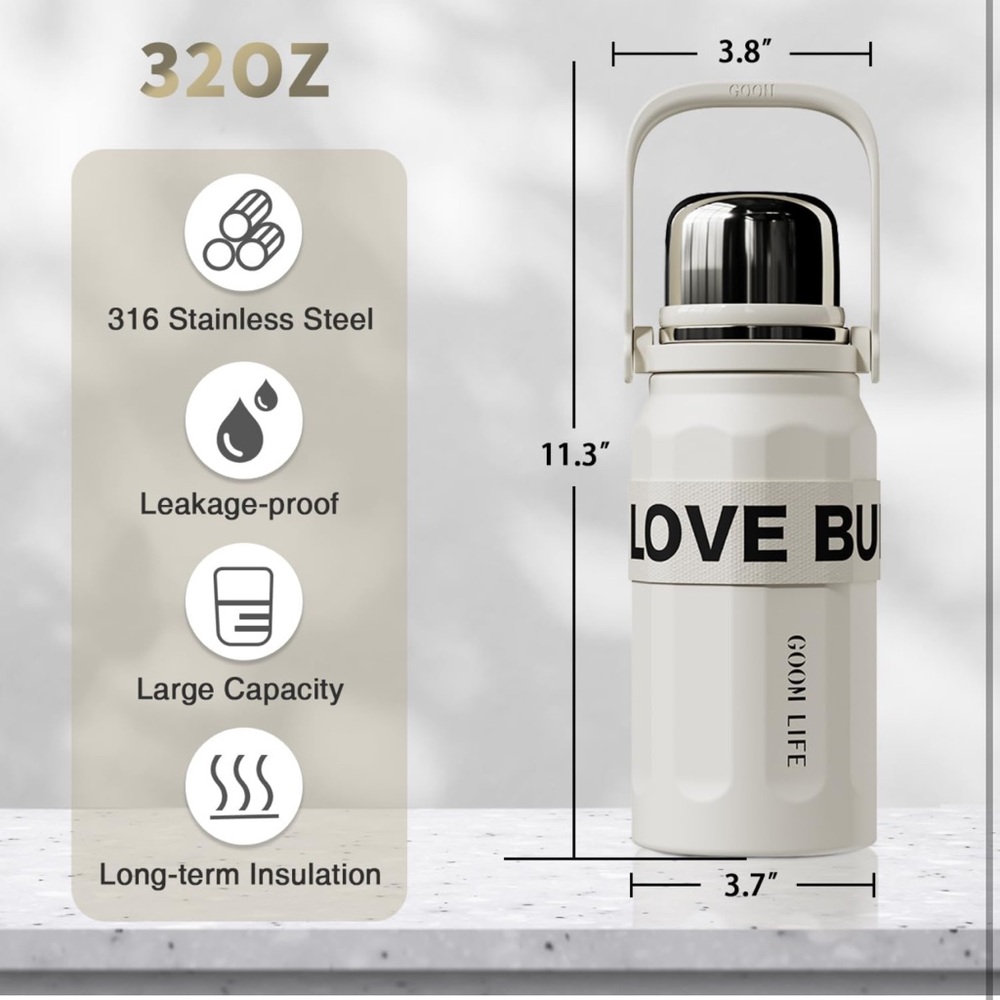 GOOM 32 oz Thermos for Hot and Cold Drinks